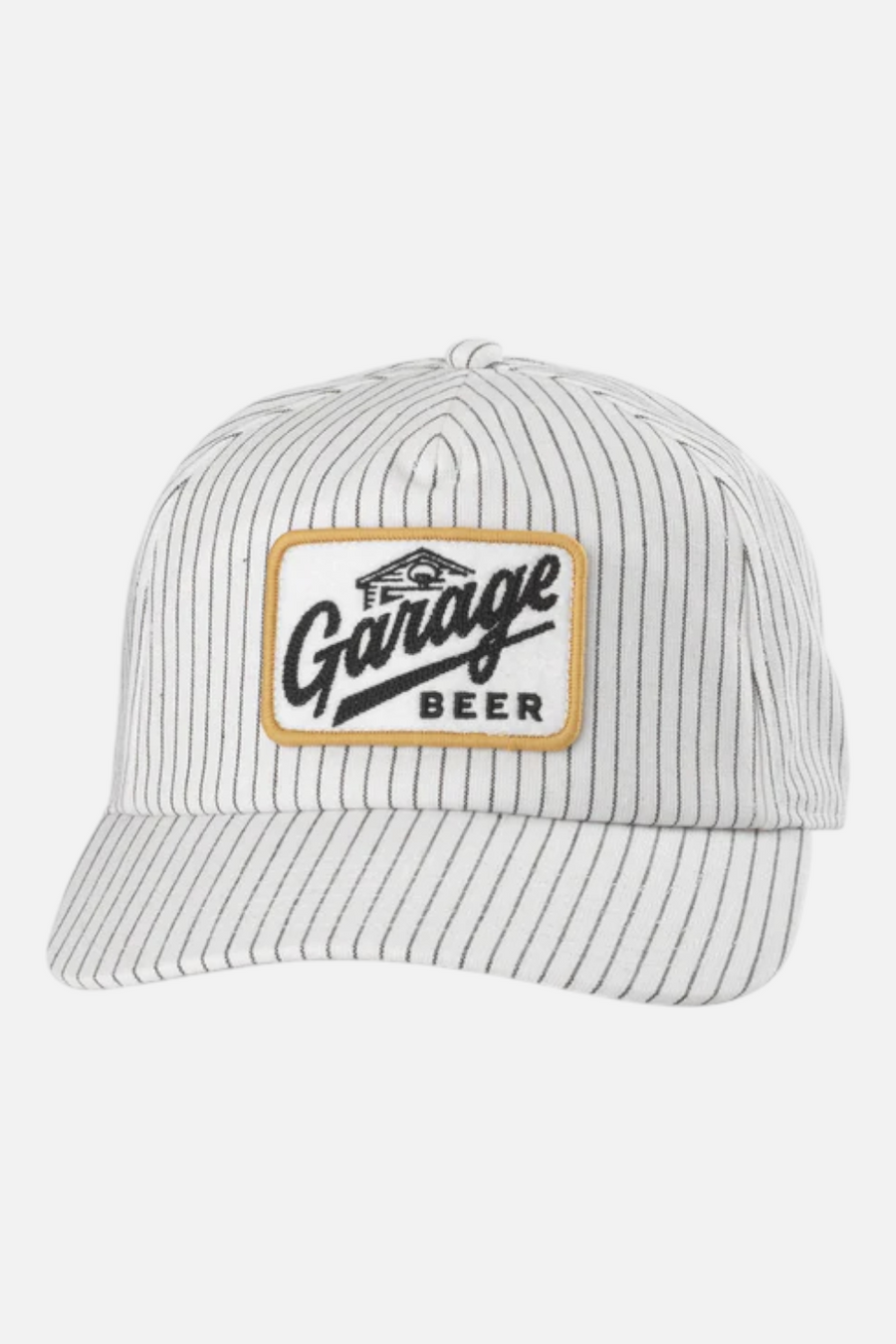 Garage Beer Tulsa Hat in Ivory & Black – front view