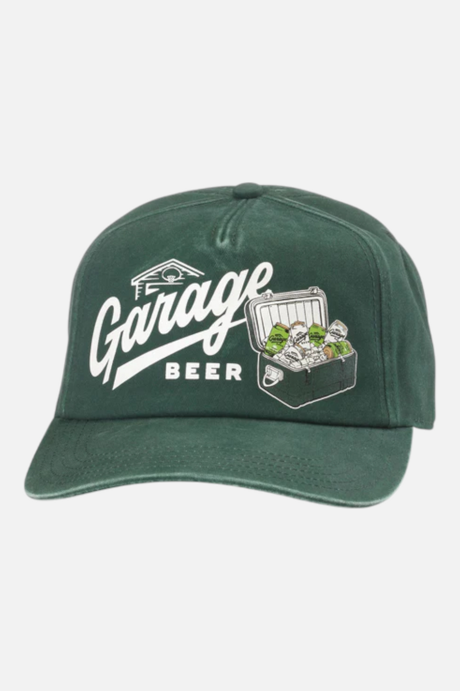 Garage Beer Walker Hat in Bottle Green – front view