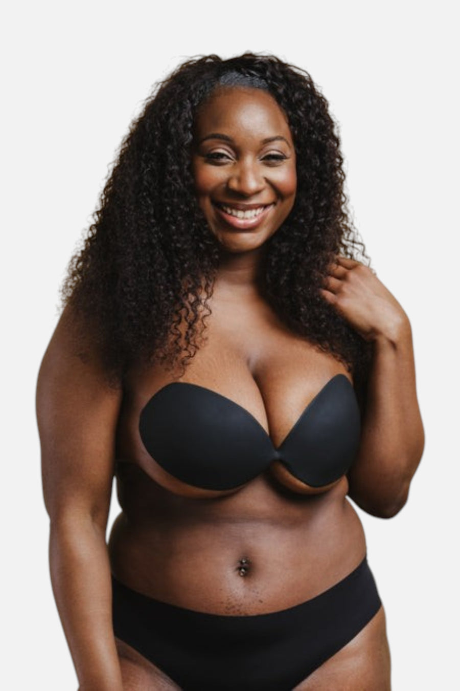Gatherall Bra in Noir – back view