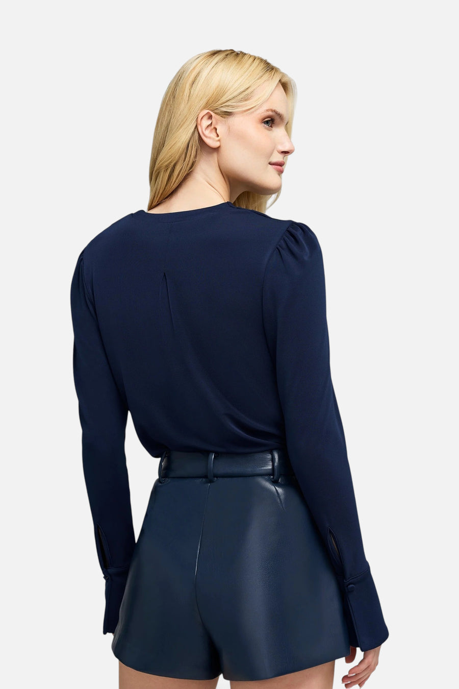 Generation Love Elio Matte Jersey Bodysuit in Peacock – back view