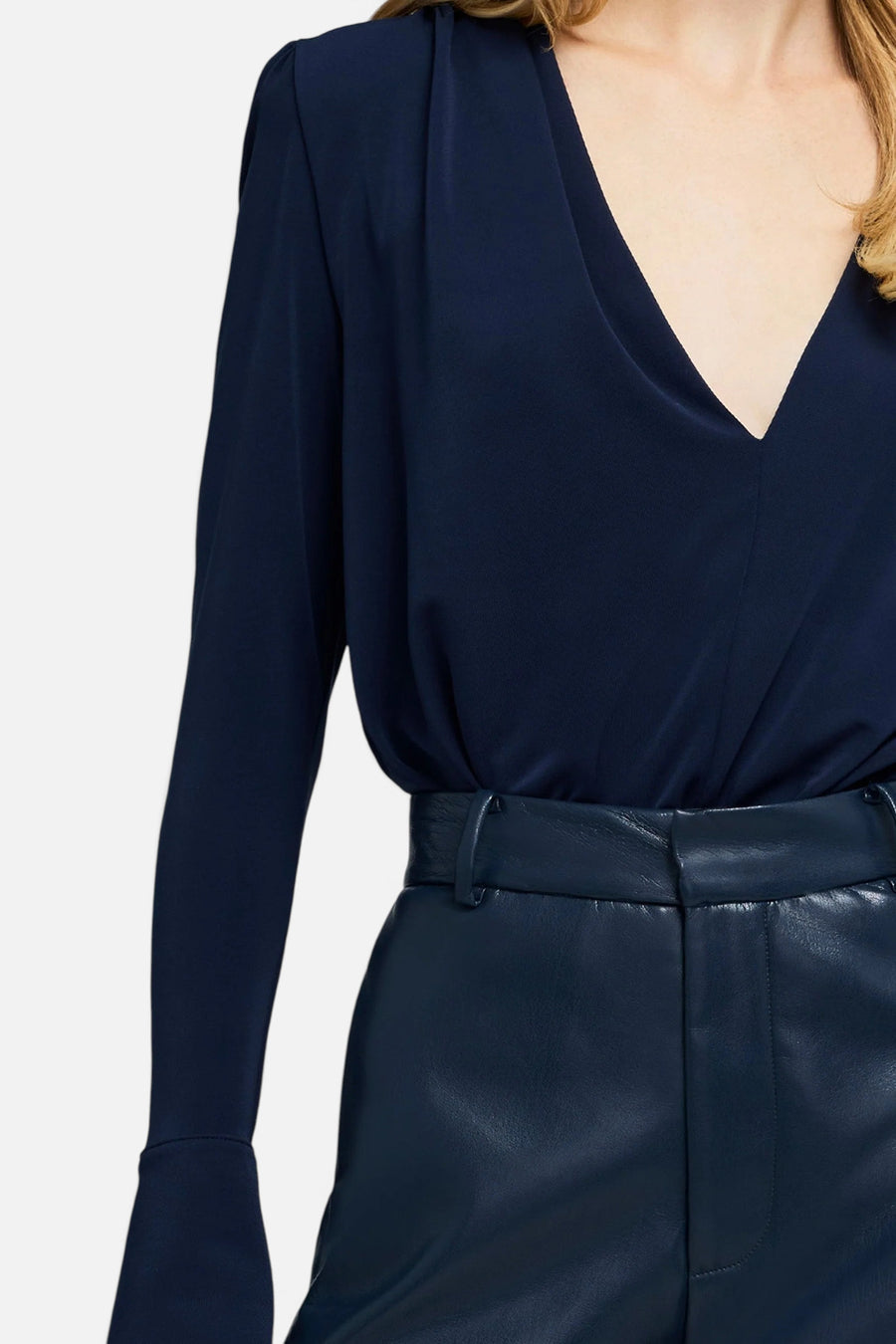 Generation Love Elio Matte Jersey Bodysuit in Peacock – side view