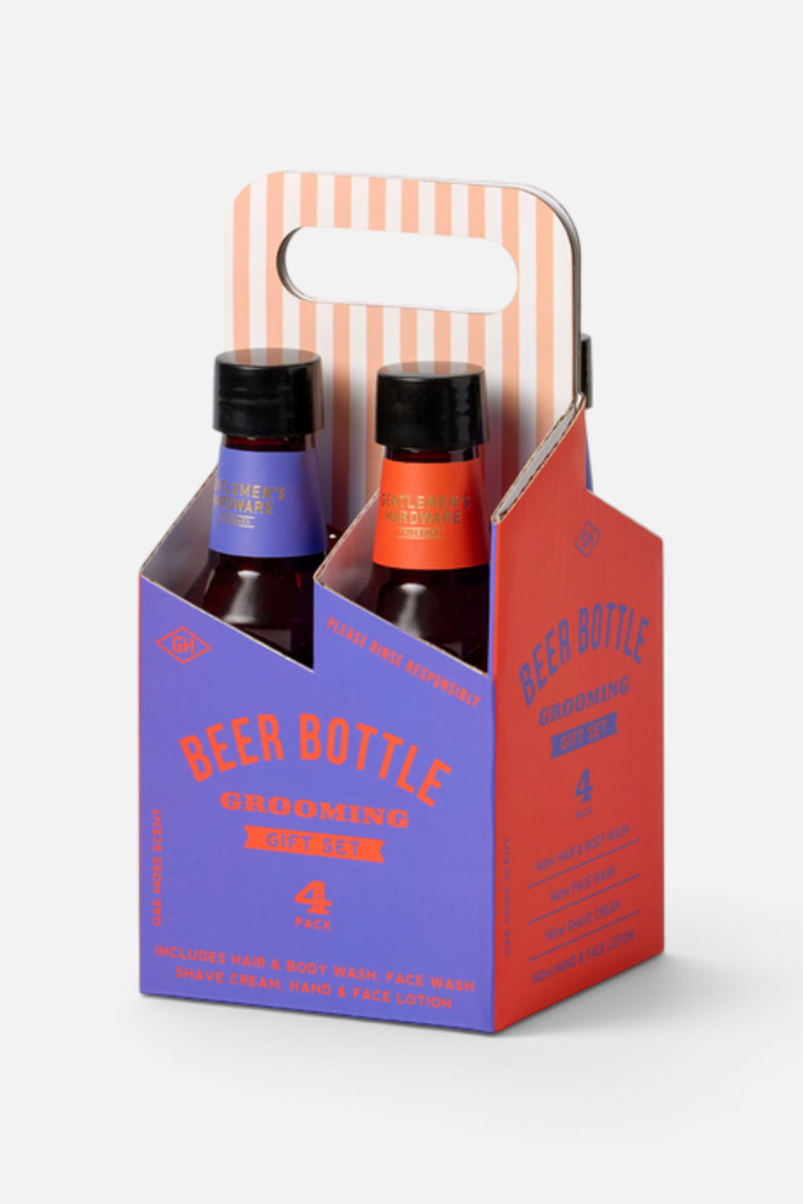 Gentlemen's Hardware Beer Bottle Grooming Gift Set – front view