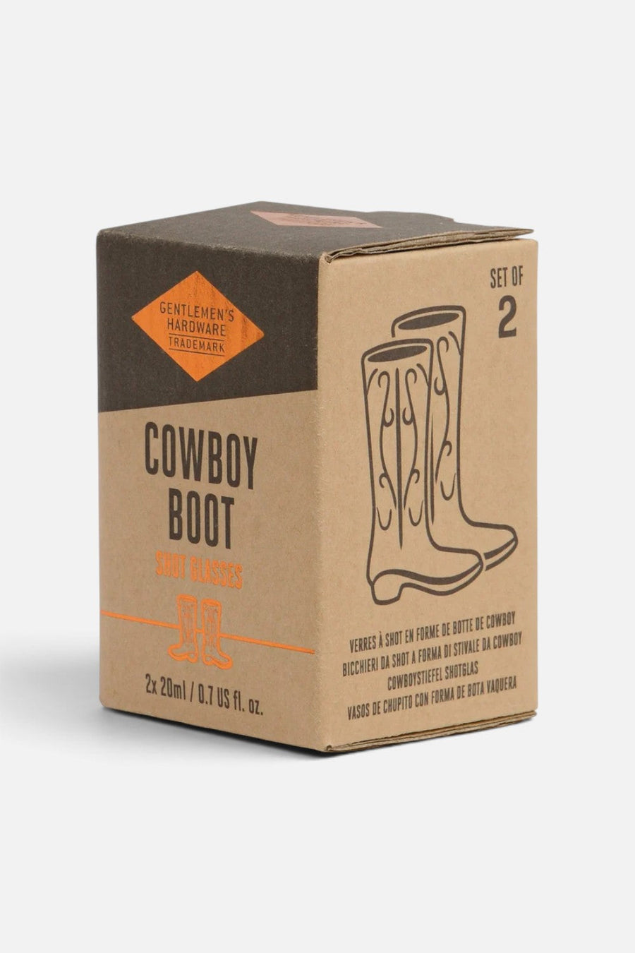 Gentlemen's Hardware Cowboy Boot Shot Glasses, Set of 2 – alternate