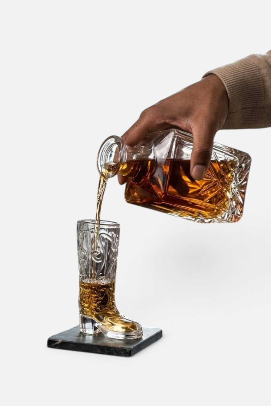 Gentlemen's Hardware Cowboy Boot Shot Glasses, Set of 2 – side view