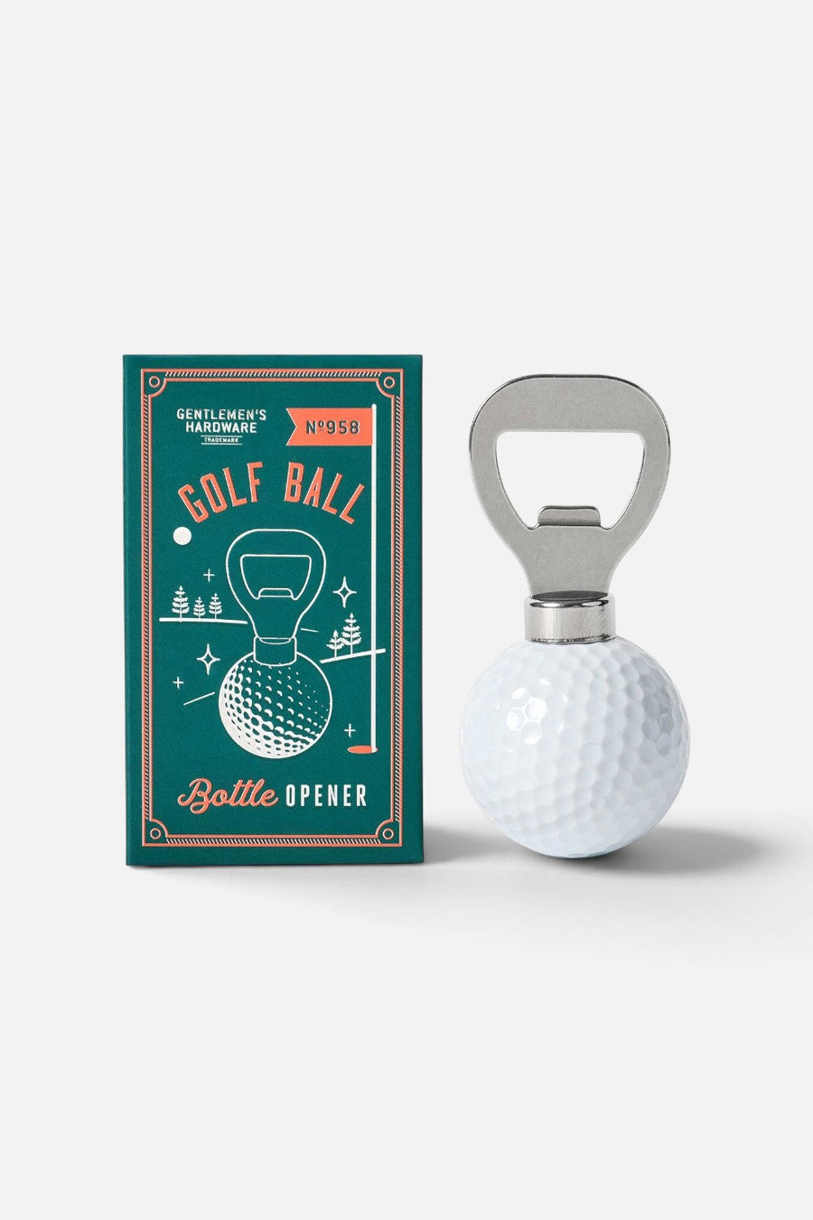 Gentlemen's Hardware Golf Ball Bottle Opener – front view