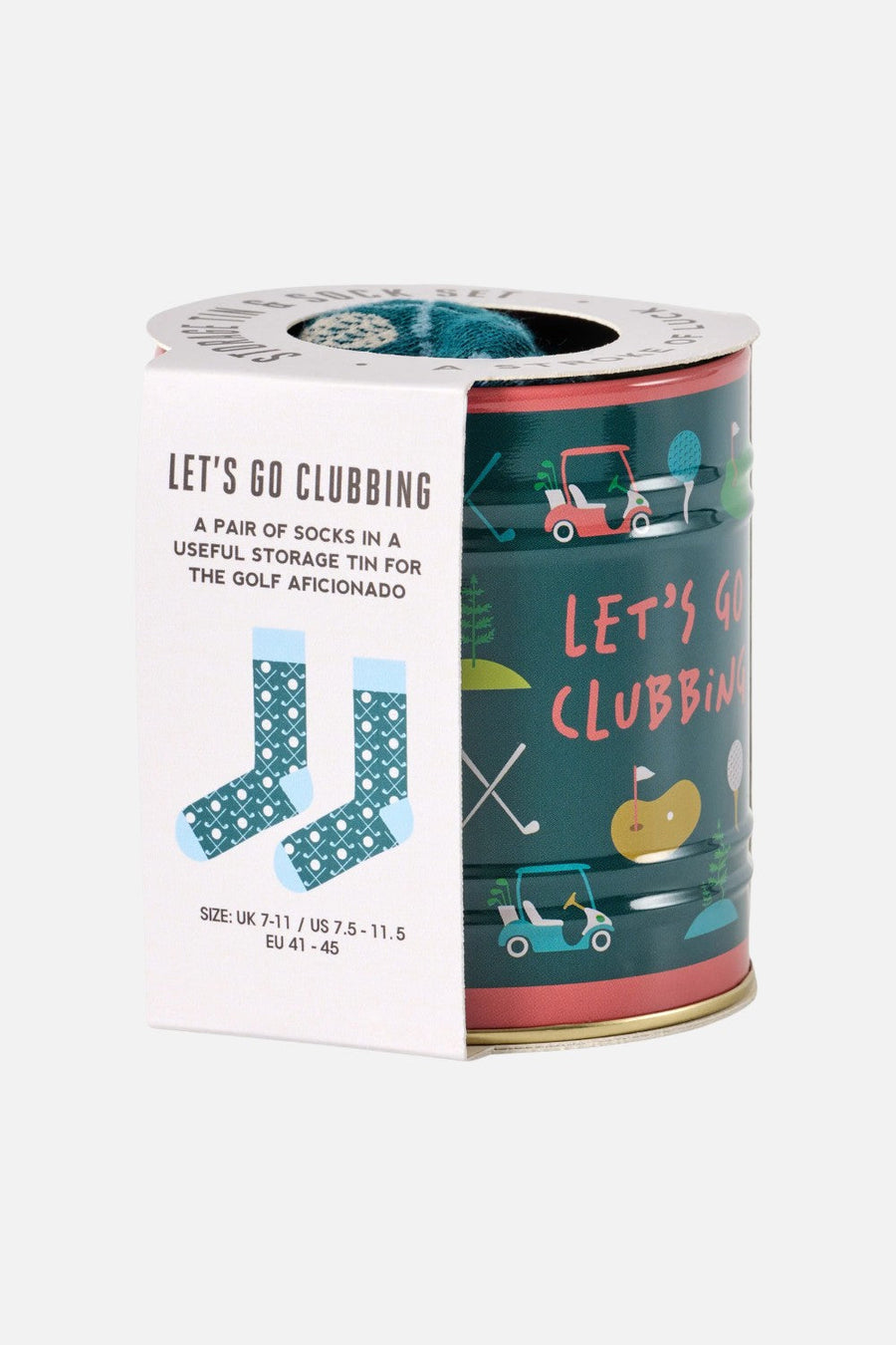 Gentlemen's Hardware Golf Socks In A Can – flat lay