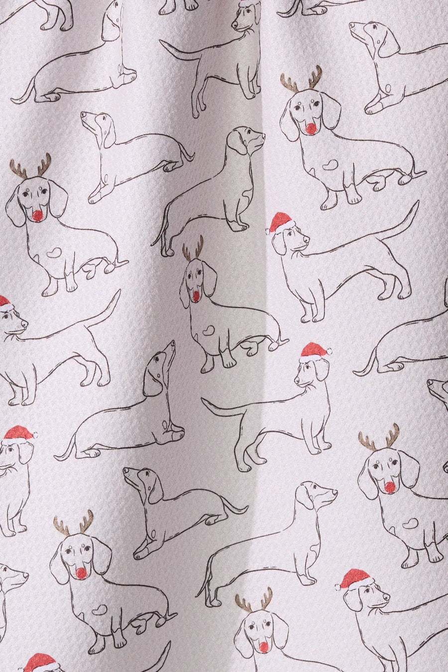 Geometry Festive Doxies Tea Towel – detail