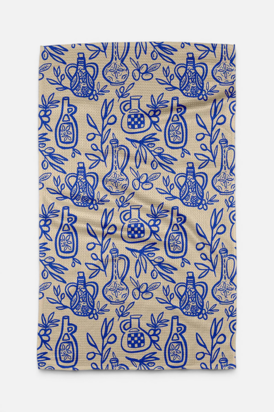 Geometry Mediterranean Pour Tea Towel – back view