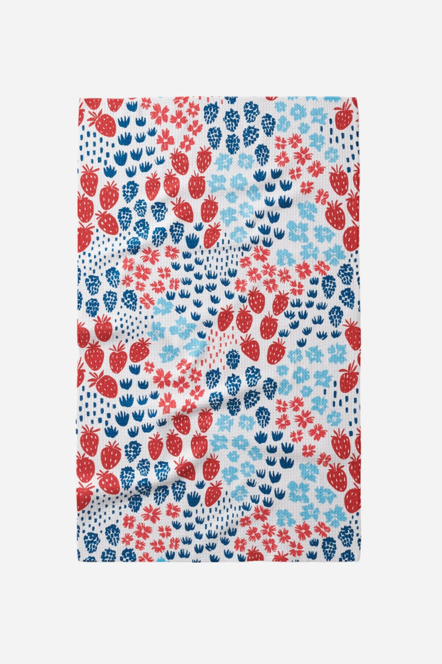 Geometry Towels Berry Meadow Kitchen Tea Towel – front view