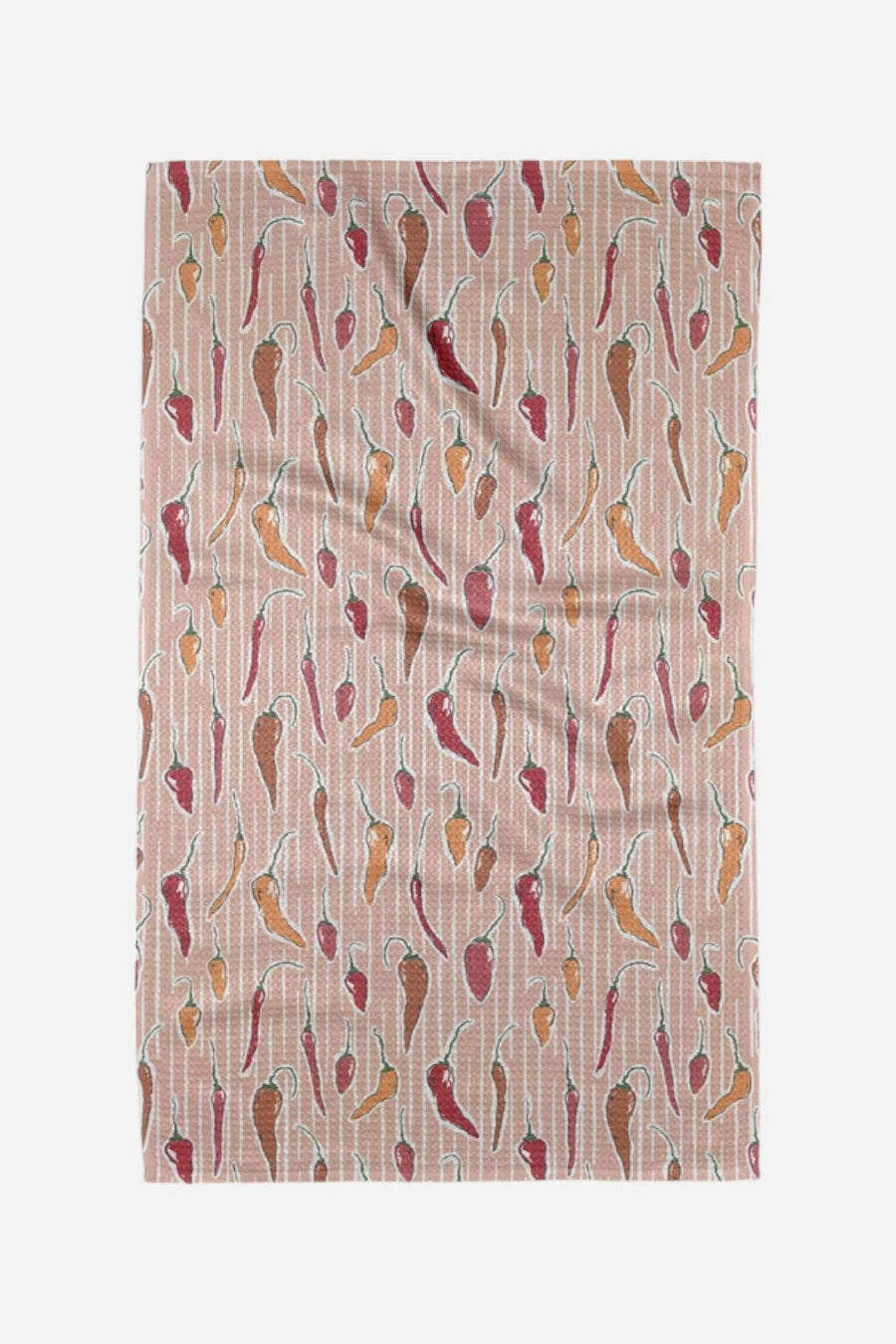 Geometry Towels Chilli Stripe Tea Towel – front view