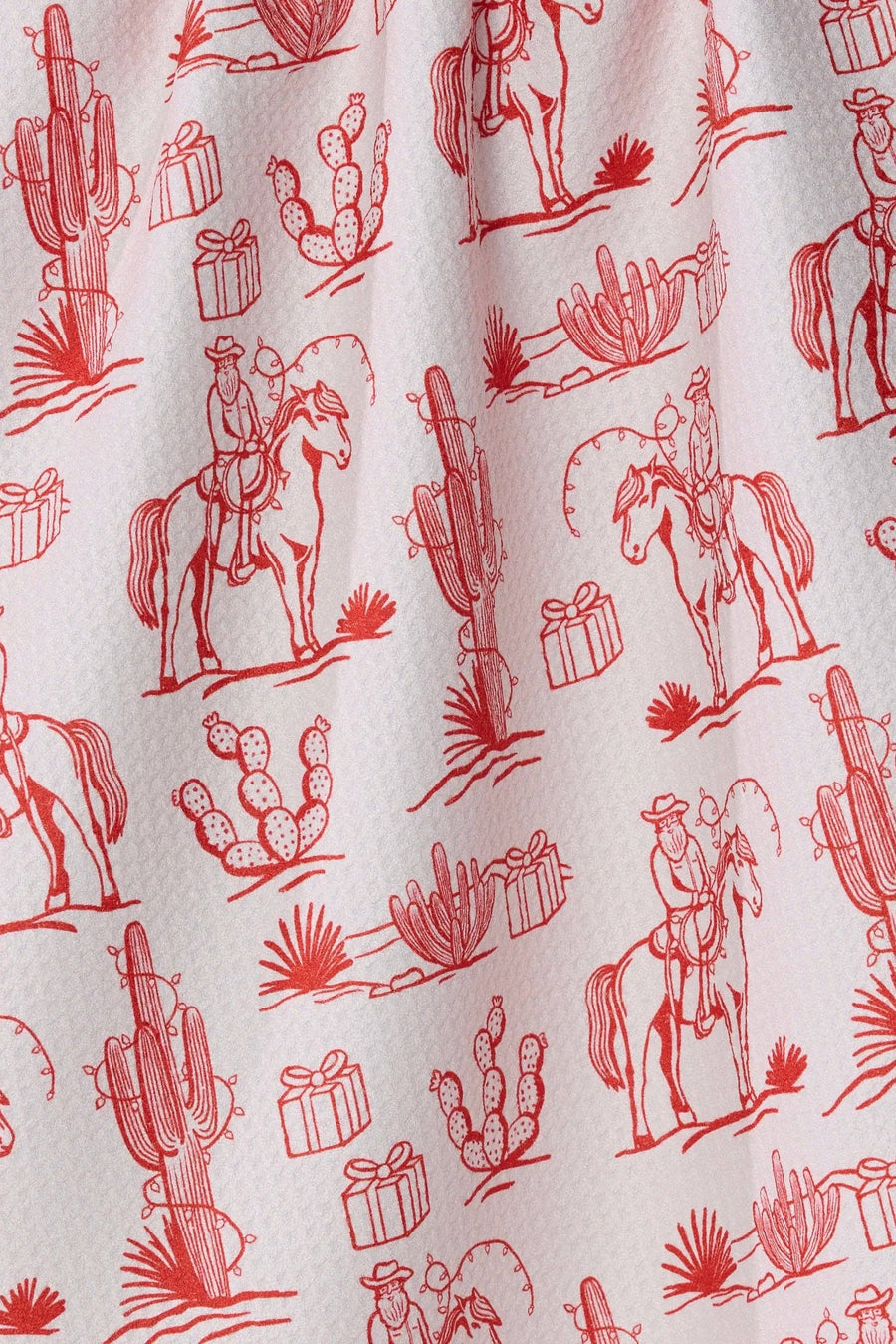 Geometry Towels Cowboy Claus Candy Tea Towel – detail