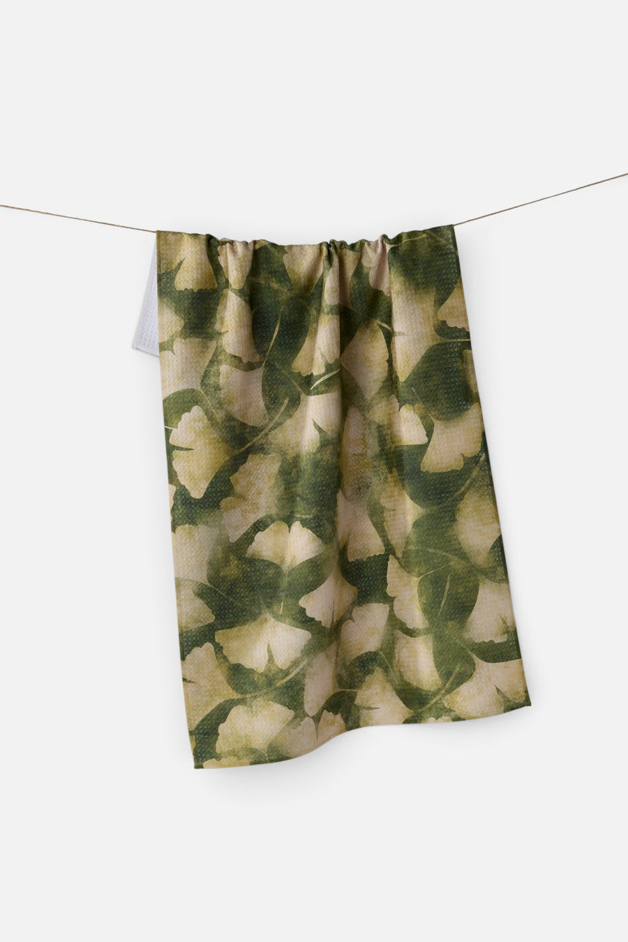 Geometry Towels Gilded Ginkgo Tea Towel – front view