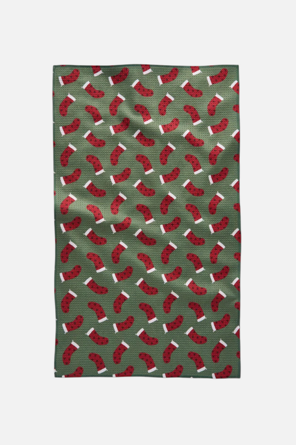 Geometry Towels Heart Stockings Tea Towel