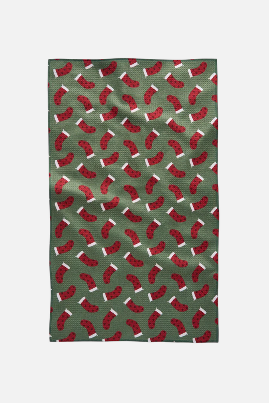 Geometry Towels Heart Stockings Tea Towel – front view