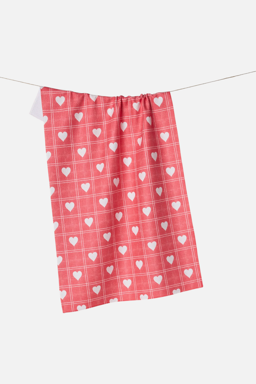 Geometry Towels Kind Spirit Red Tea Towel – front view