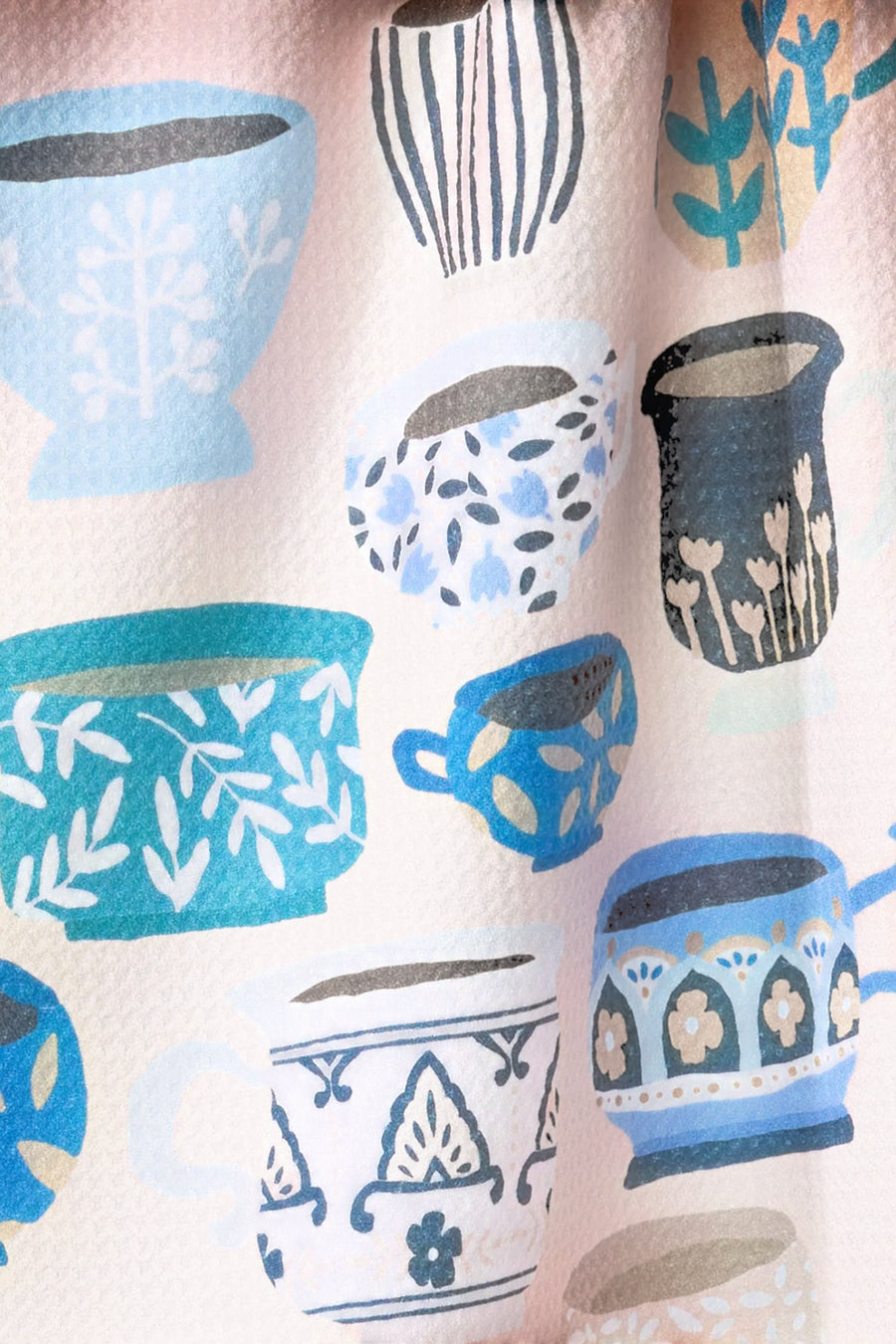 Geometry Towels Les Tasses Tea Towel – back view