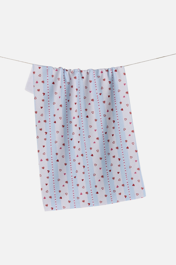 Geometry Towels Love Stripes Tea Towel