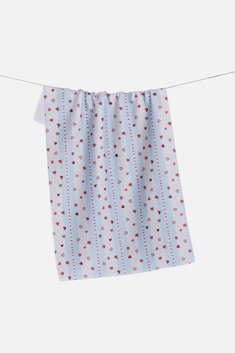 Geometry Towels Love Stripes Tea Towel – front view