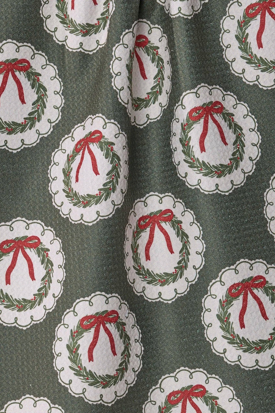 Geometry Towels Merry Wreaths Tea Towel – detail