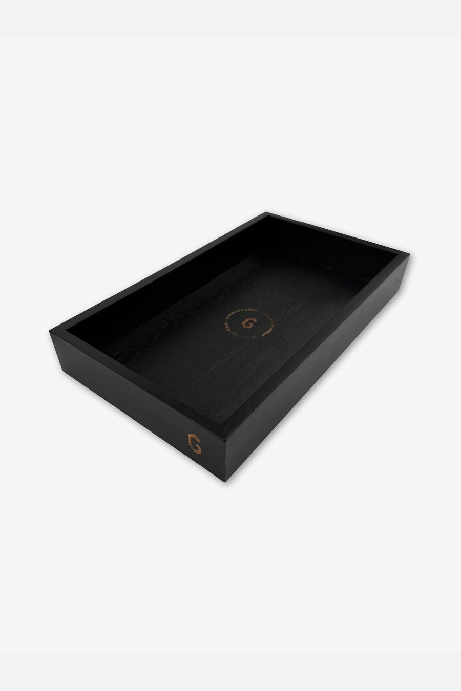 Geometry Towels Not Paper Towel Tray in Black – back view