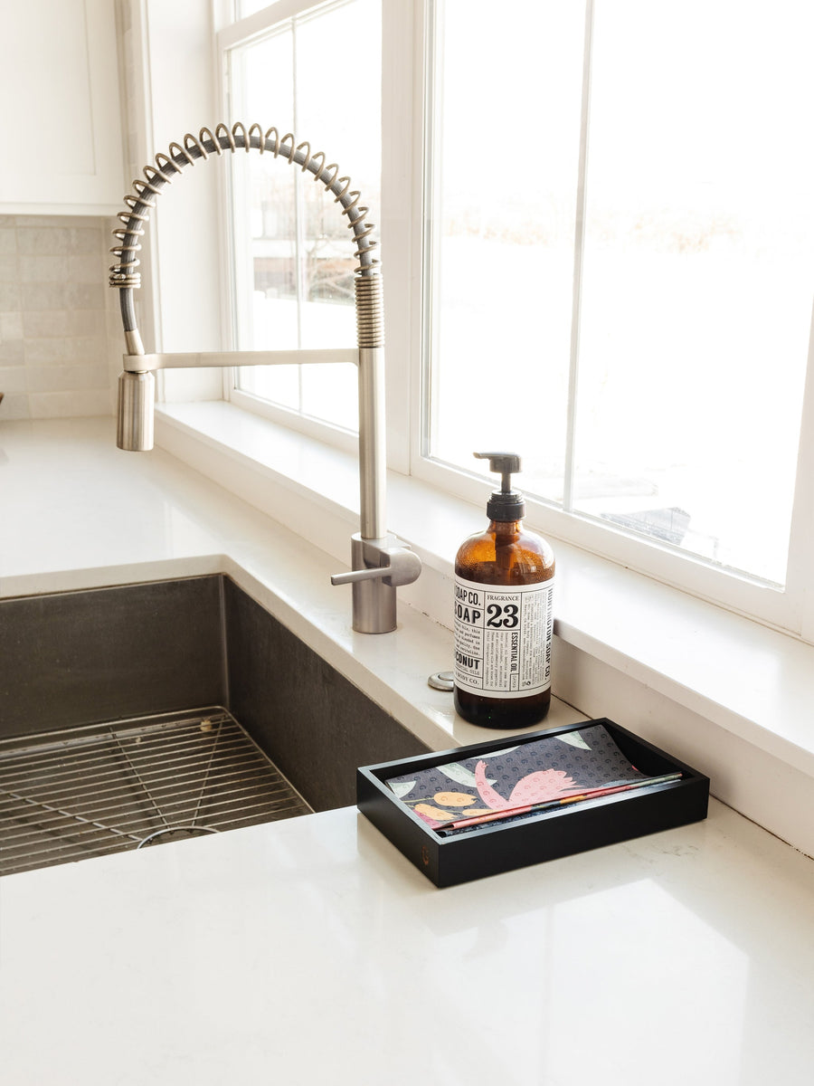 Geometry Towels Not Paper Towel Tray in Black – detail