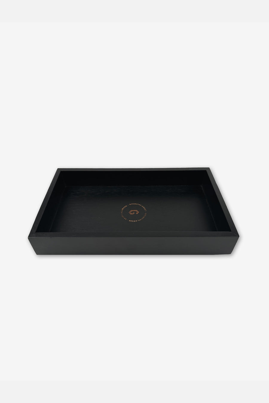 Geometry Towels Not Paper Towel Tray in Black – side view