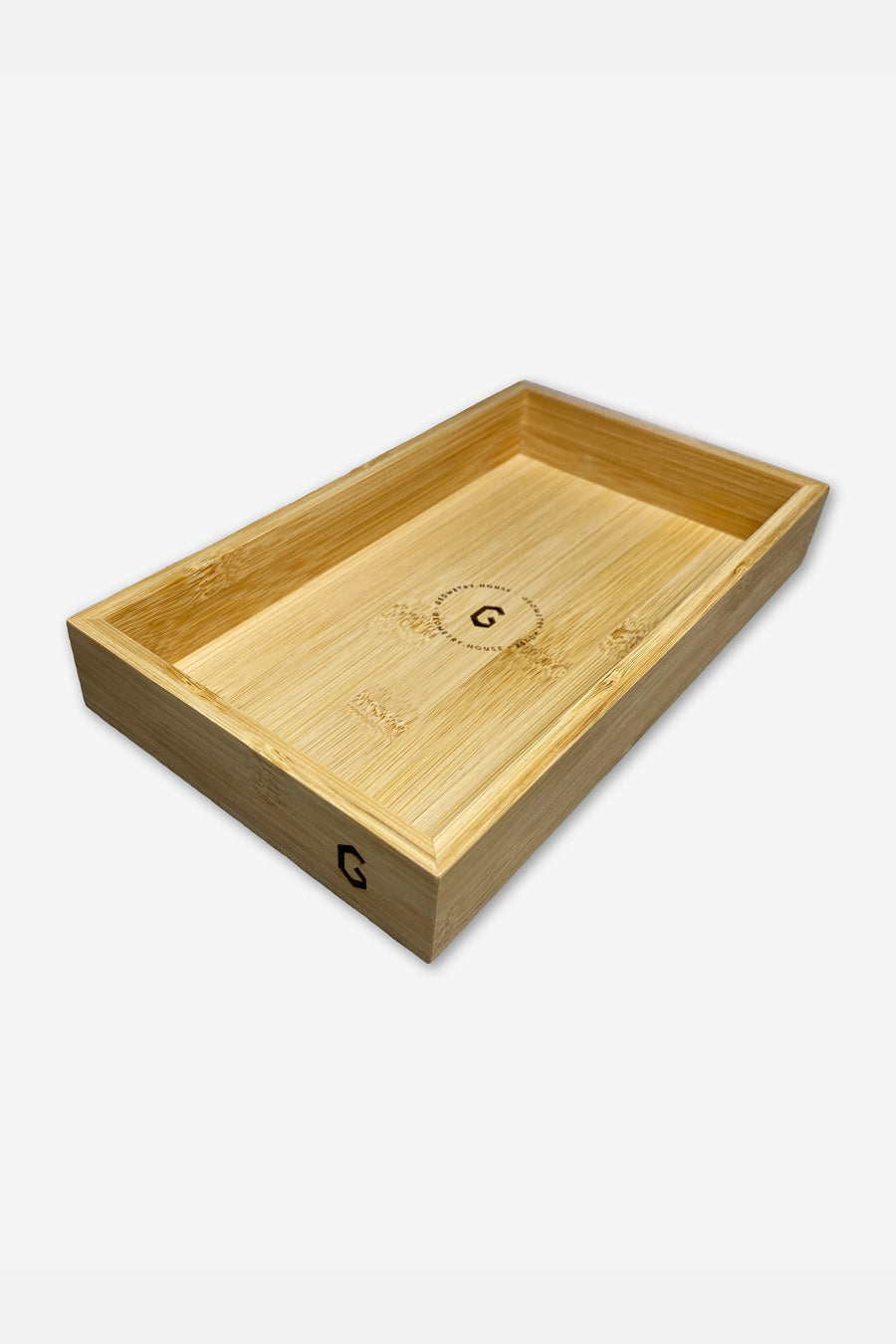Geometry Towels Not Paper Towel Tray in Natural – side view