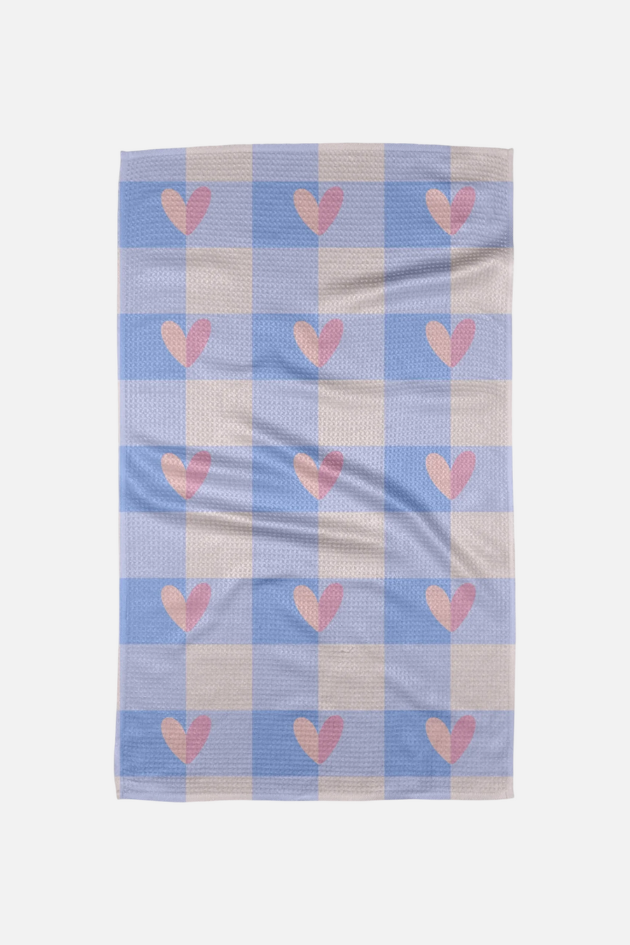 Geometry Towels Pastel Picnic Hearts Tea Towel – front view