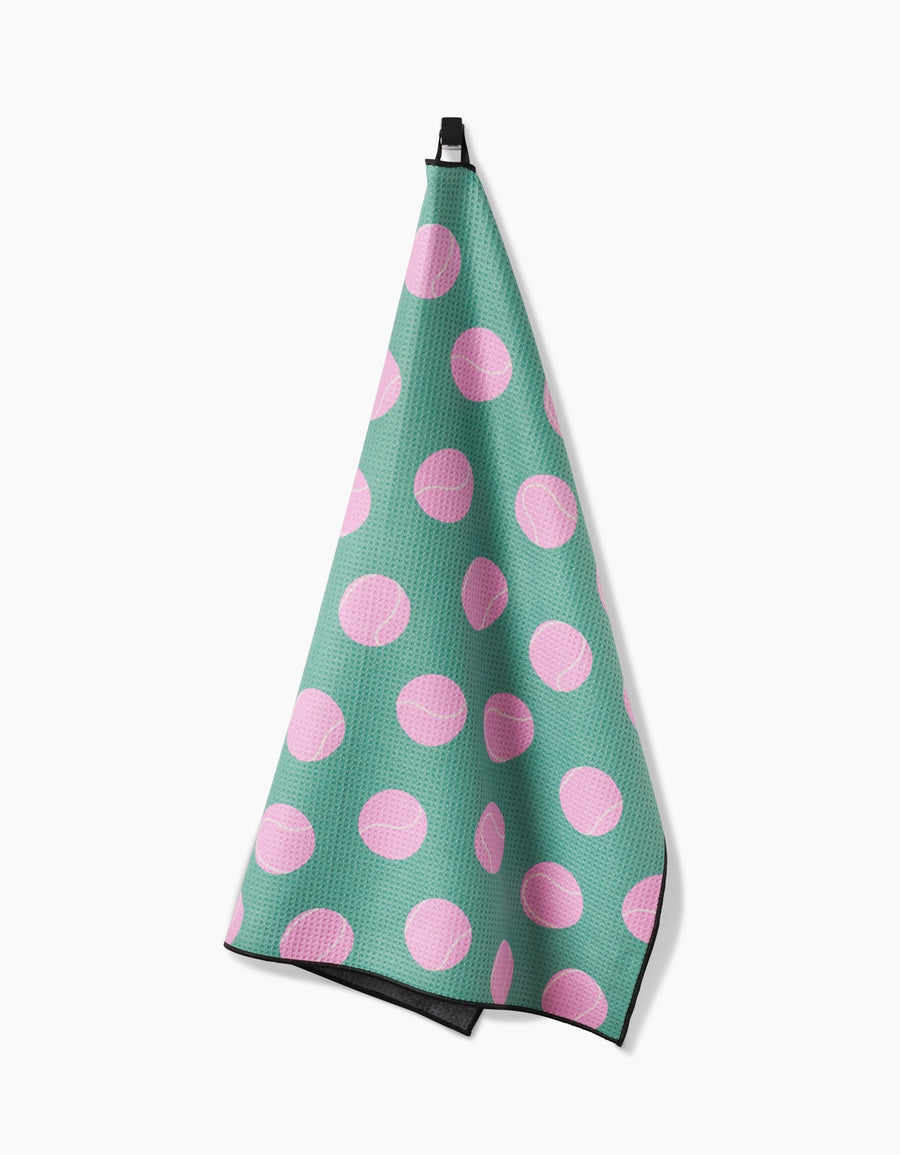 Geometry Towels Pink Ball Dog Towel – side view