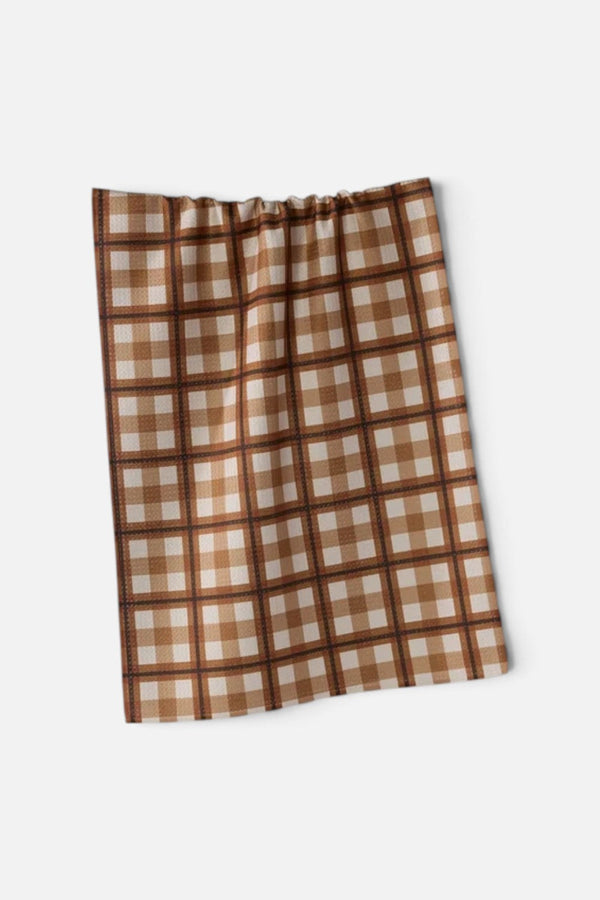 Geometry Towels Rich Cocoa Tea Towel