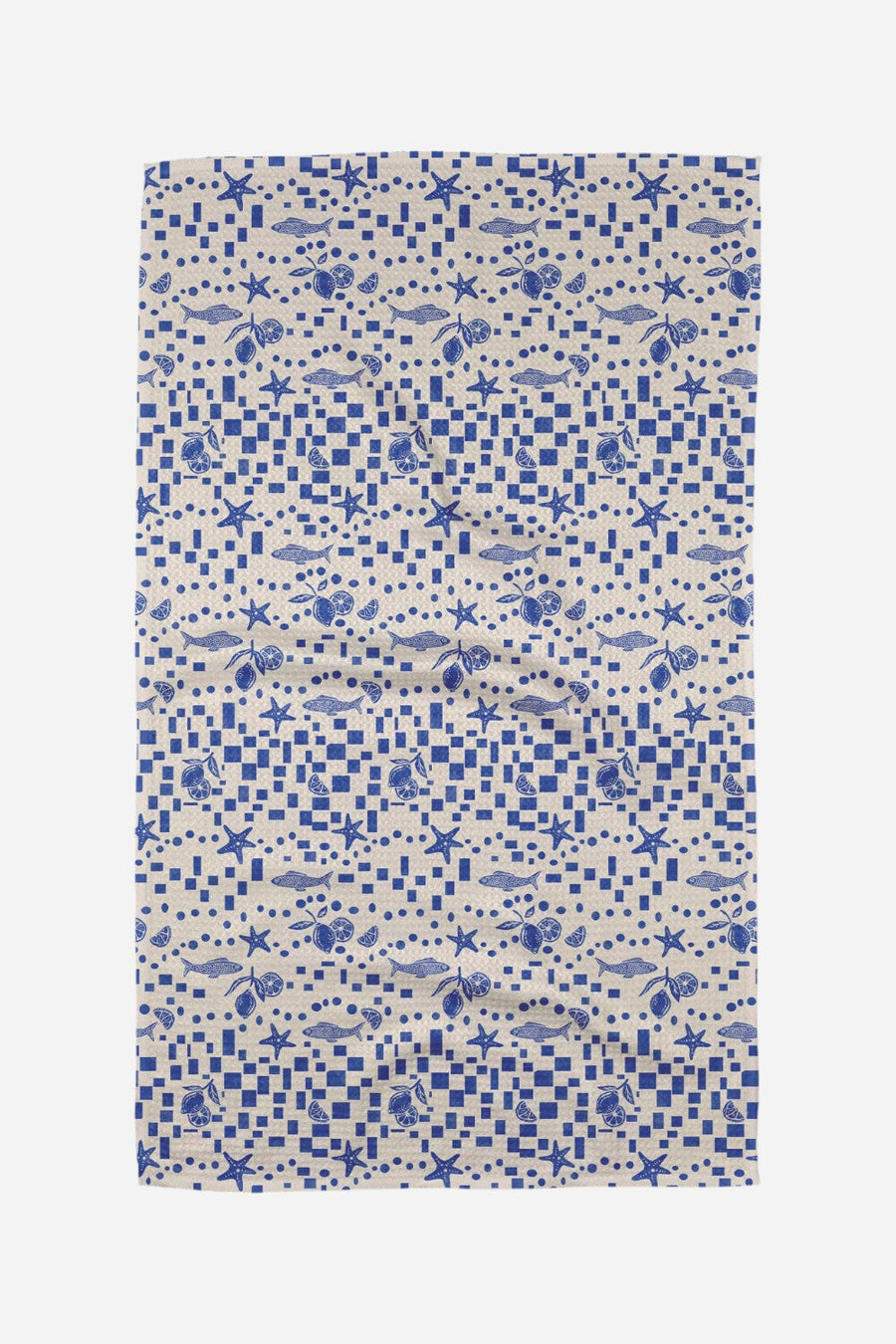 Geometry Towels Santorini Tile Tea Towel – front view