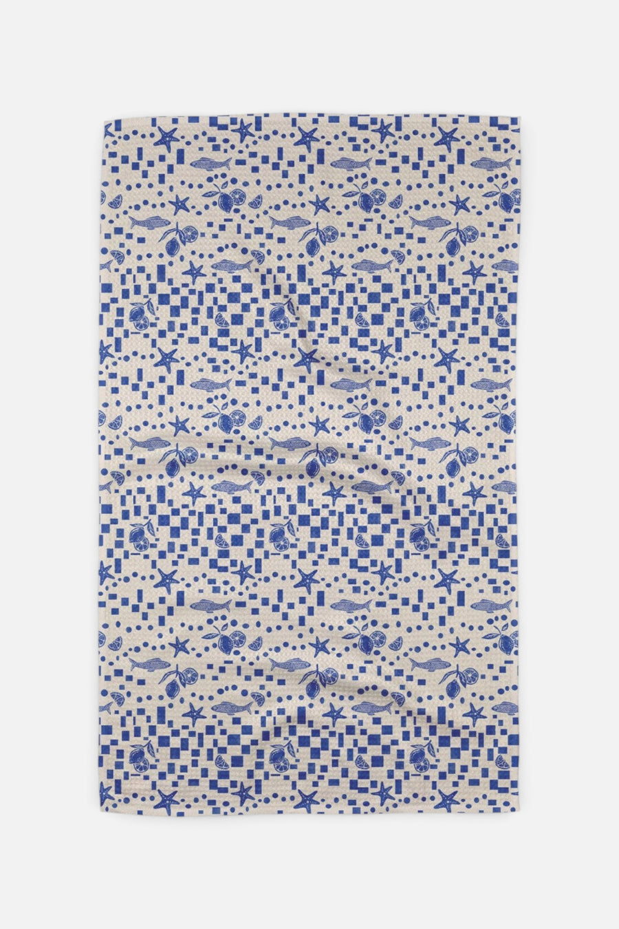 Geometry Towels Santorini Tile Tea Towel – front view