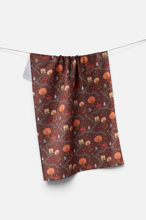 Geometry Towels Treat Trail Tea Towel