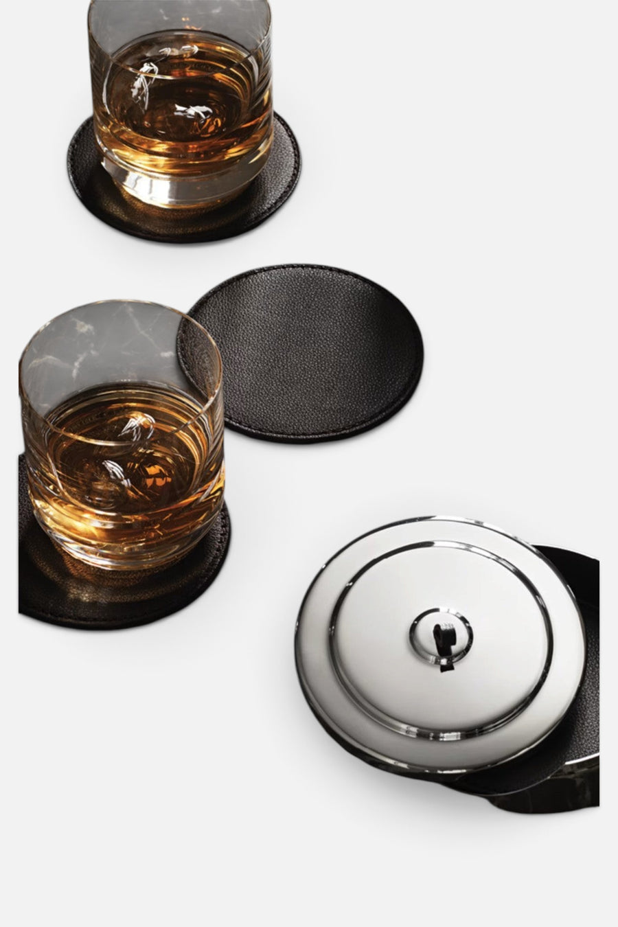 Georg Jensen Manhattan Coaster Set – side view