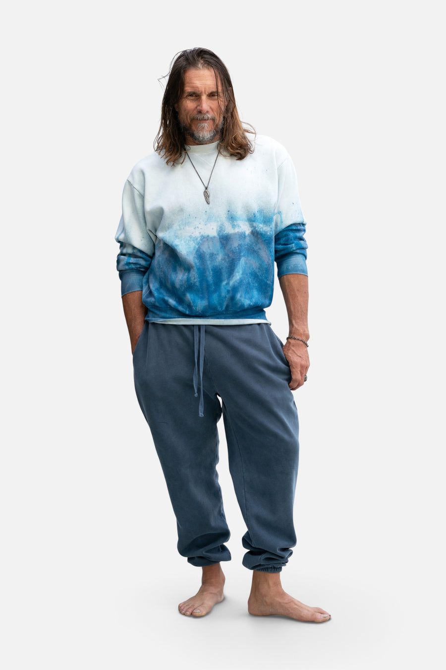 Ghost Forest Surf Club Surf Scout Jogger in Rescue Blue – front view