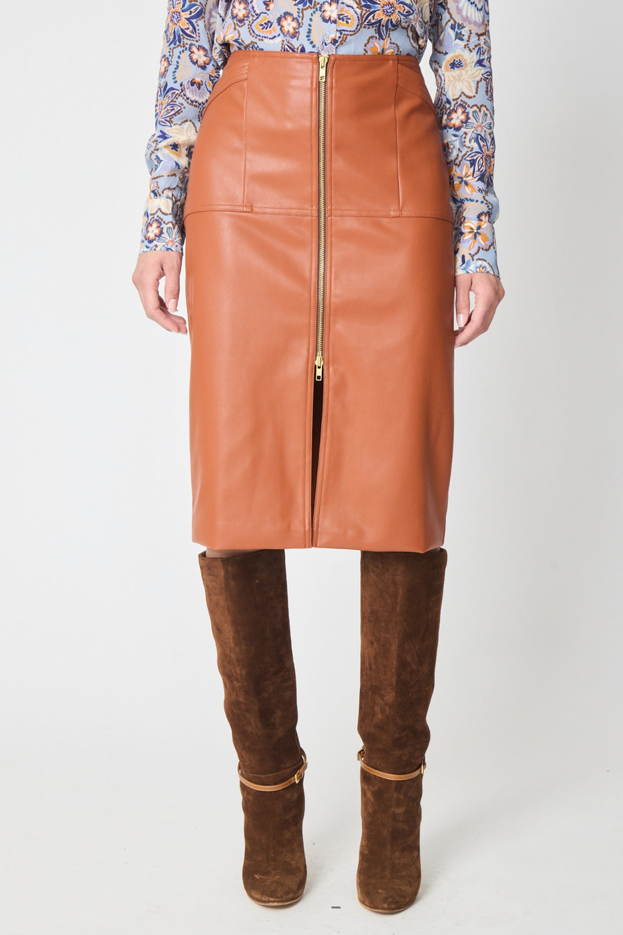 Gilner Farrar Aralyn Skirt in Clay – front view
