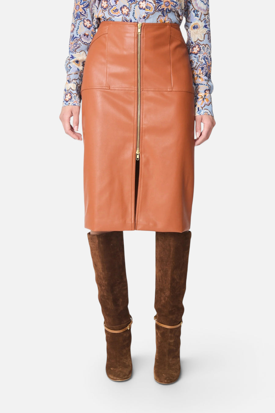 Gilner Farrar Aralyn Skirt in Clay – front view