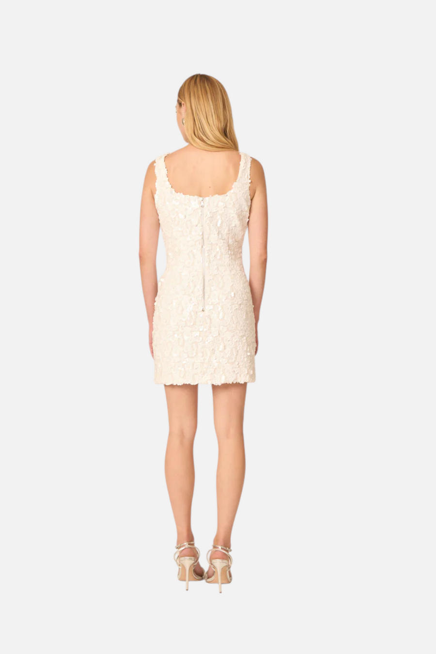 Gilner Farrar Elowen Dress in White Floral – back view