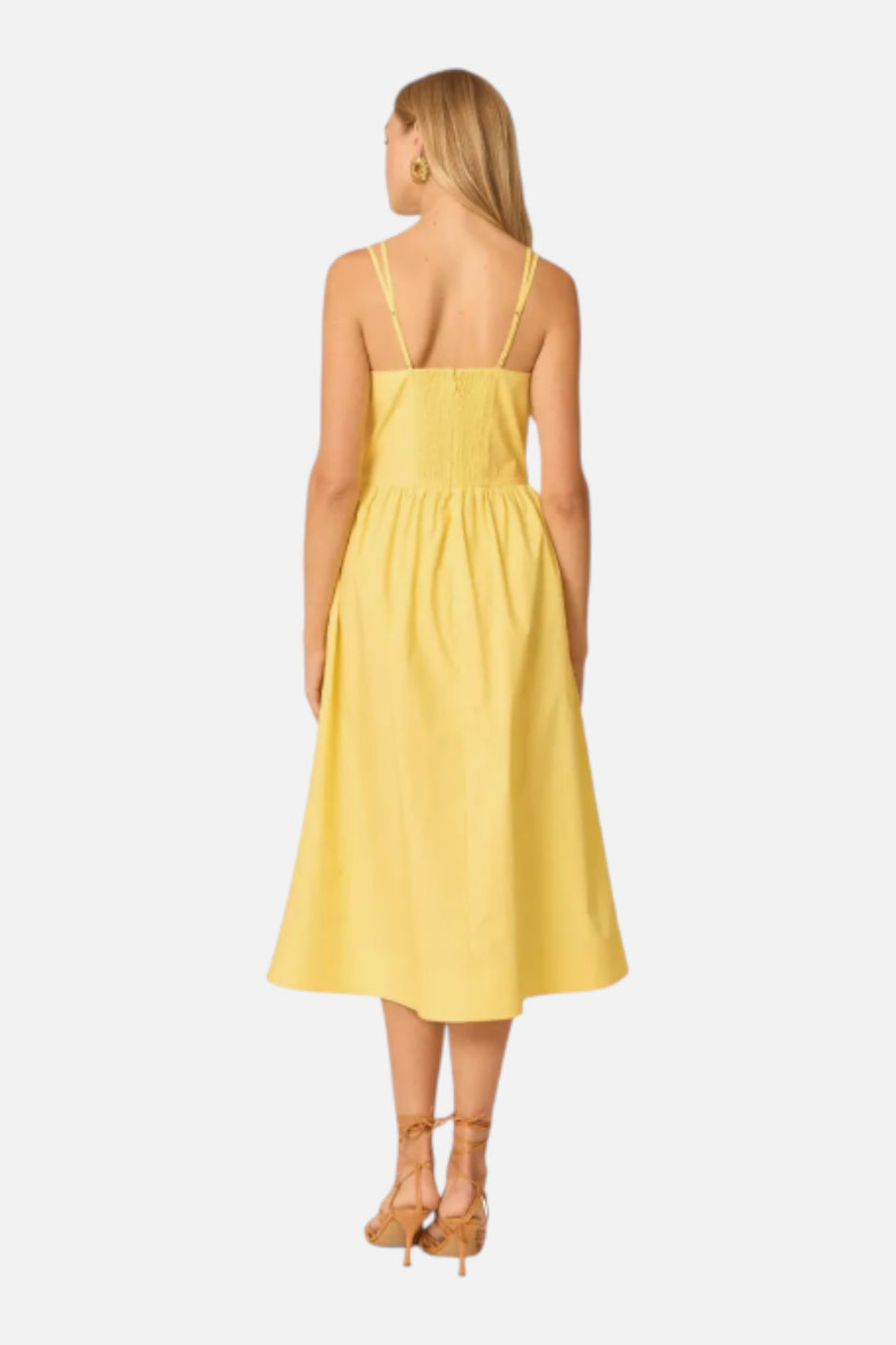 Gilner Farrar Floria Dress in Lemon – on model