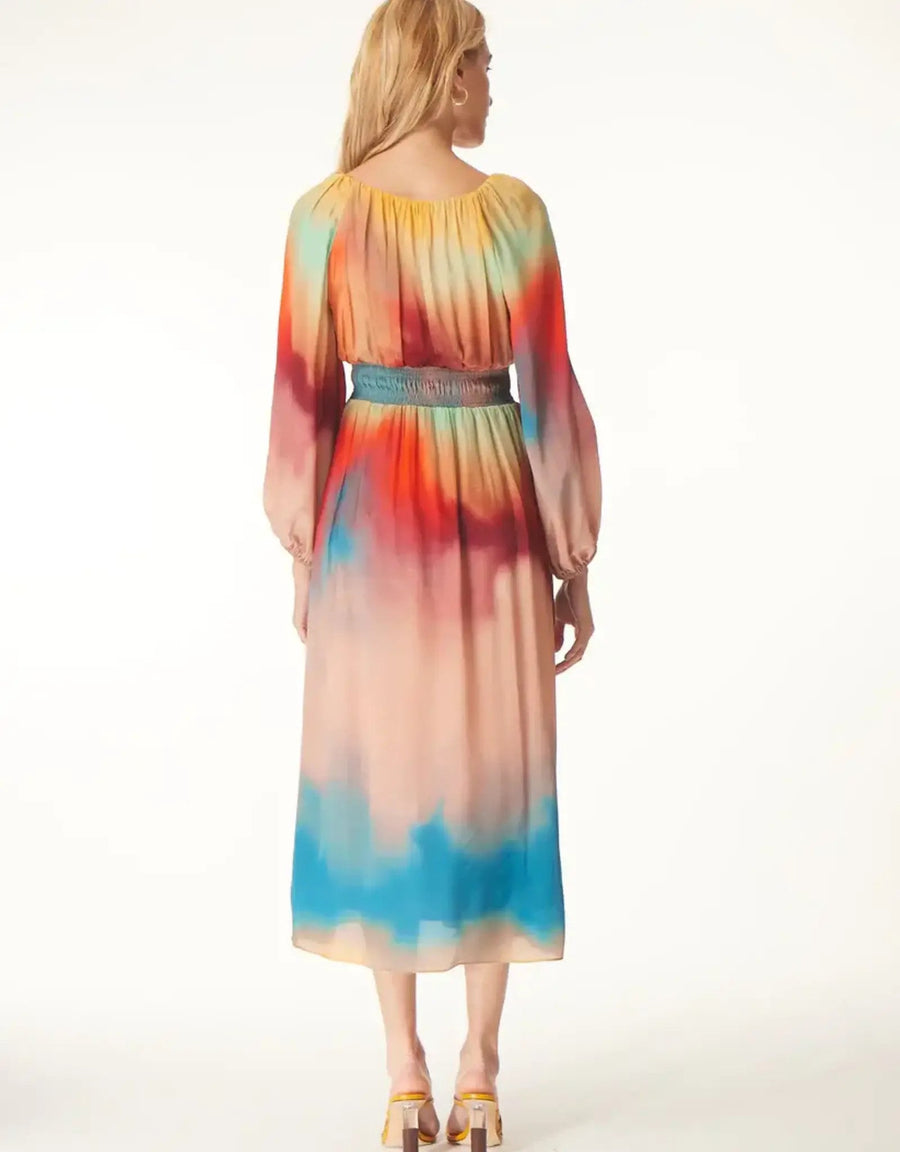 Gilner Farrar Lauren Dress in Blue Lagoon – back view