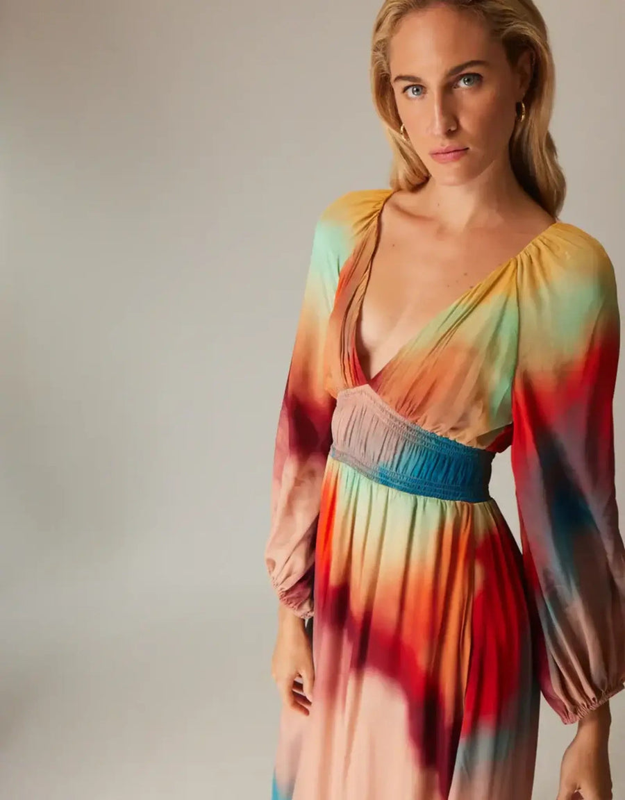 Gilner Farrar Lauren Dress in Blue Lagoon – side view