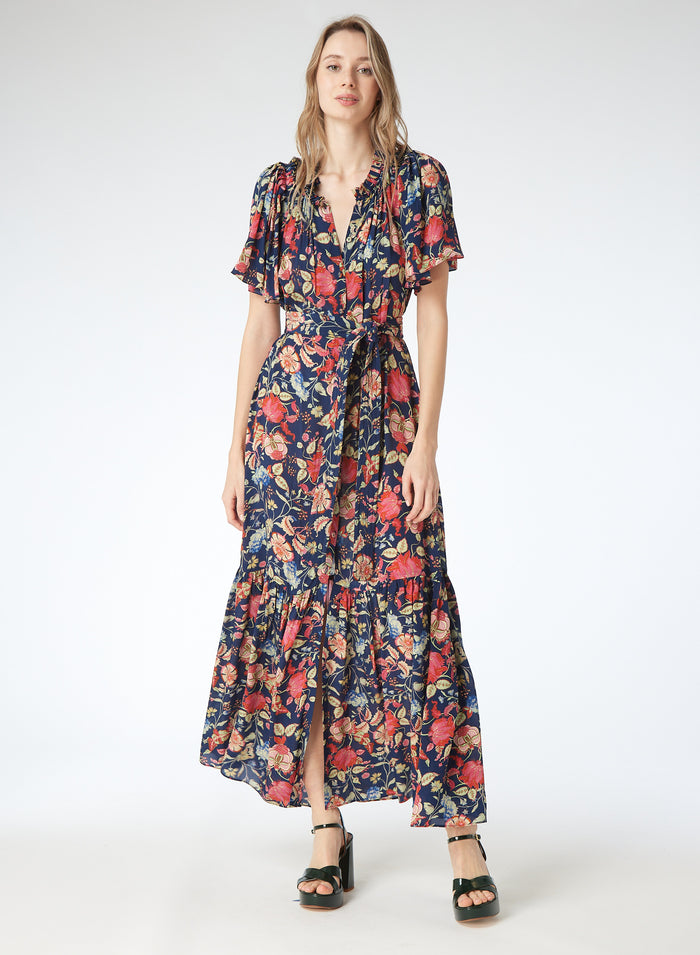 Gilner Farrar Sydney Dress in French Tulip – back view