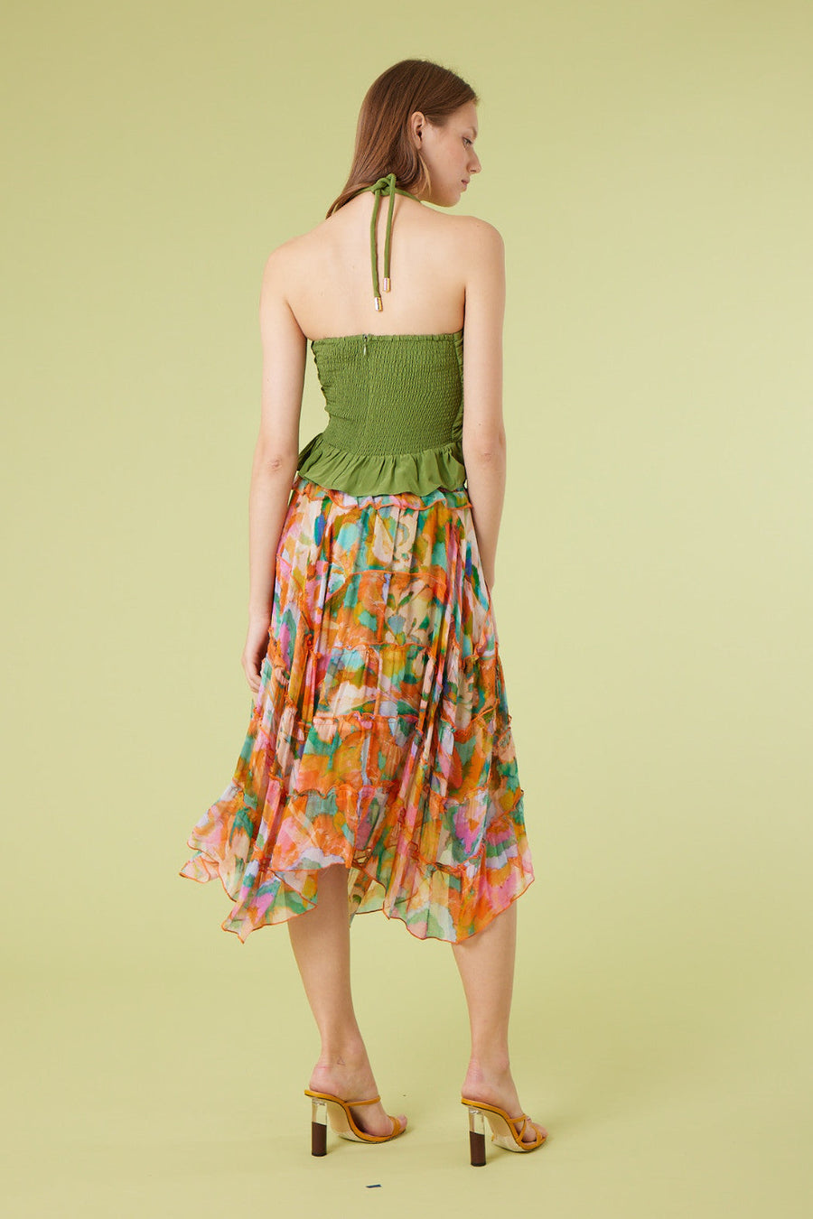 Gilner Farrar Sylvie Skirt in Splash Print – back view