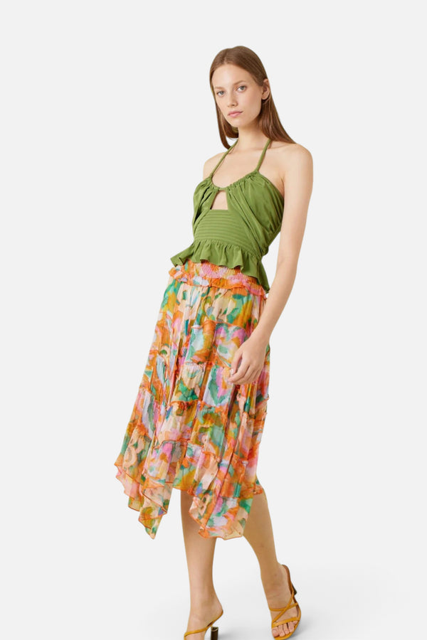 Gilner Farrar Sylvie Skirt in Splash Print