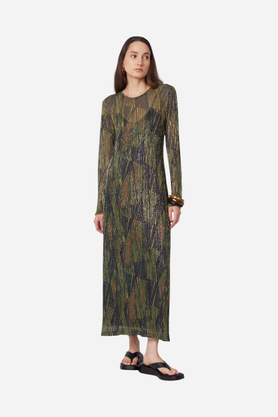 Gilner Farrar Taylen Dress in Sea Breeze Print – front view
