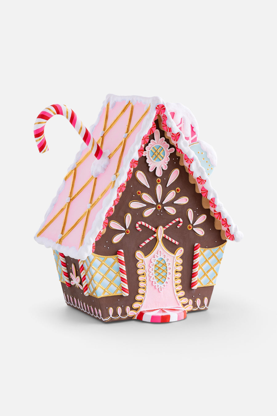 Gingerbread Display House in Brown – front view