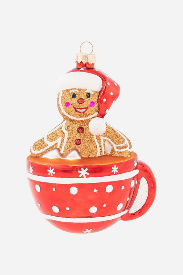 Gingerbread Man in Hot Chocolate Ornament