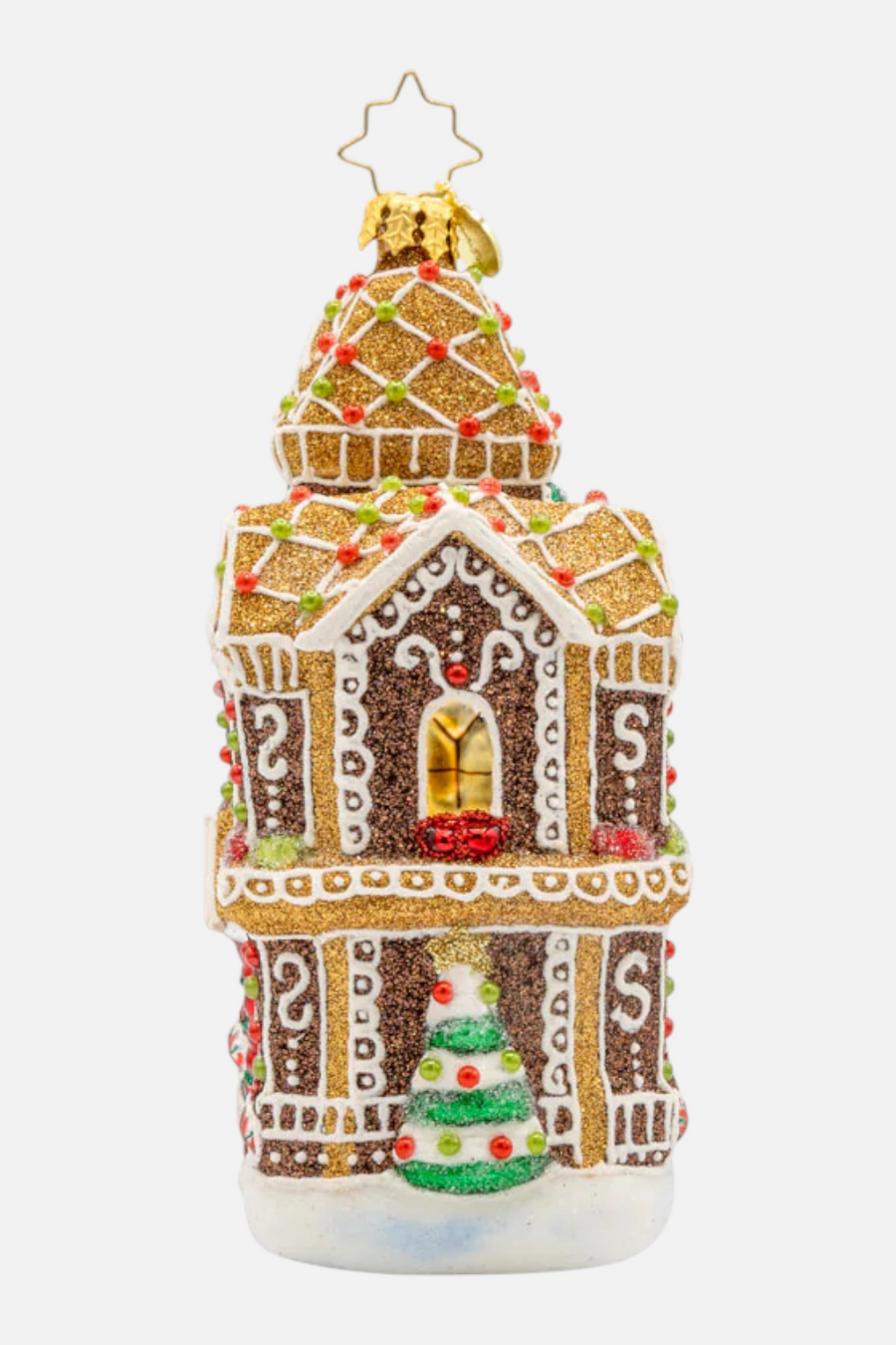 Gingerbread Manor Ornament – back view
