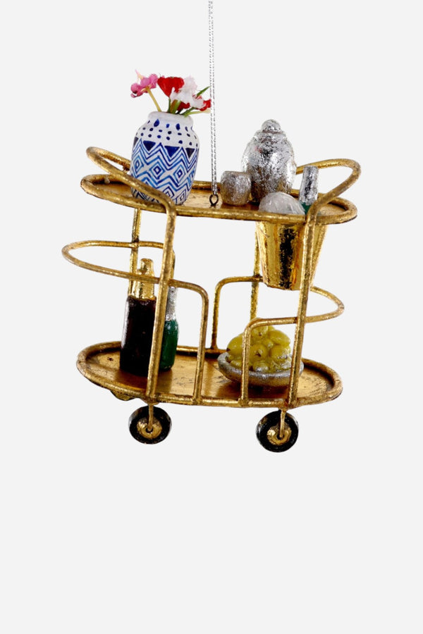 Glam Bar Cart Ornament