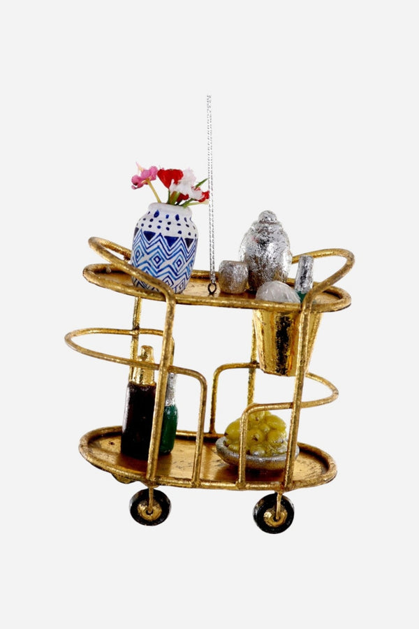 Glam Bar Cart Ornament